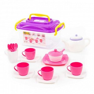 Набор детской посуды "Алиса" на 4 персоны (19 элементов) (в контейнере) 58980 (1/4)