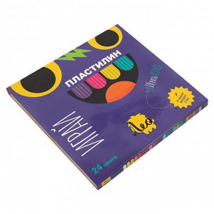 Лео "Играй" Пластилин классический LPMC-0124 24 цв.480 г.