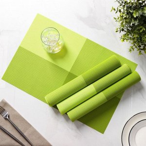 Набор салфеток сервировочных на стол Доляна «Настроение», 4 шт, 45?30 см, цвет зелёный