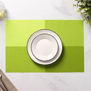 Набор салфеток сервировочных на стол Доляна «Настроение», 4 шт, 45?30 см, цвет зелёный