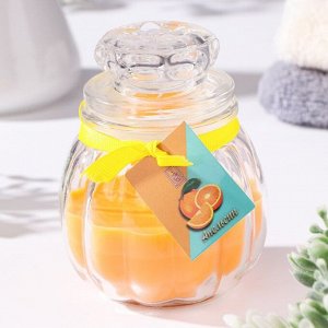 Свеча ароматическая "Горшочек" 9х7,5см, апельсин