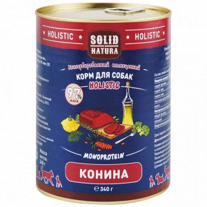 Солид/Solid конс. Natura Holistic корм для собак Конина 340гр