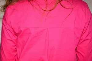 Блузка Рост: 164 см. Состав ткани: 97% хлопок, 3% спандекс Блузка женская из однотонной смешанной ткани, в состав которой входит хлопок. Розовый цвет блузки оживит не одну стилизацию. Её женственный, 