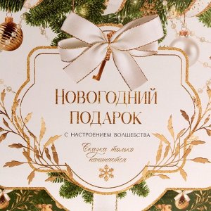 Пакет подарочный новогодний ламинированный «Новогодний подарок», XL 49 х 40 х 19 см