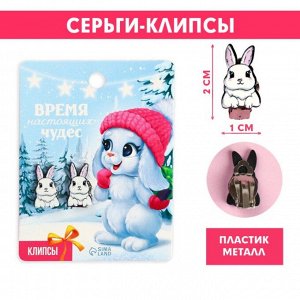 ArtBeauty Клипсы детские «Время настоящих чудес», 2 х 1 см.