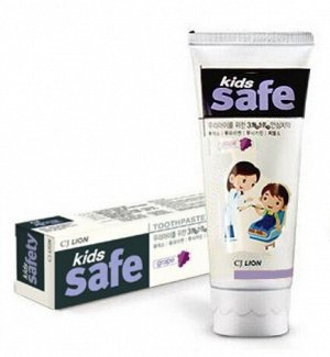 LION Детская зубная паста со вкусом винограда «KIDS SAFE», от 3-х до 12 лет, 90 гр..