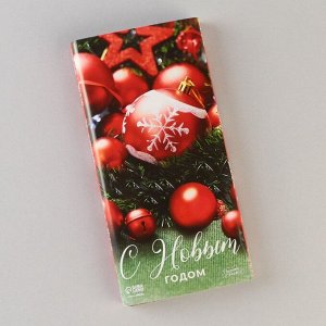 Обёртка для шоколада «Ёлочные шары», 18,2 ? 15,35 см