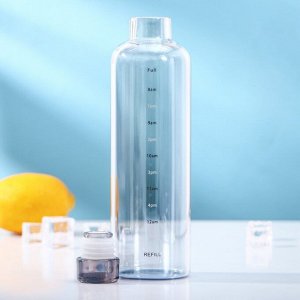 Бутылка для воды «Лаго», 500 мл, h=22 см, с маркёром времени