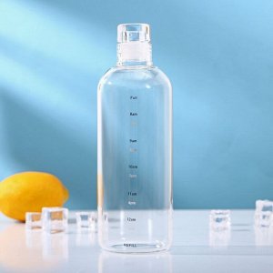 Бутылка для воды «Лаго», 750 мл, h=23 см, с маркёром времени
