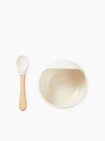 Набор посуды для детей: миска на присоске и ложка/milky