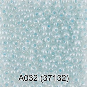 (37132) Бисер полупрозрачный жемчужный с цв.центром 10/0, круг.отв., 50г, Preciosa