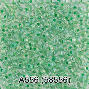 (58556) Бисер прозрачный с цв.центром 10/0, круг.отв., 50г, Preciosa