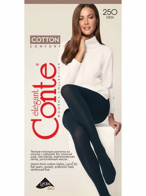 Cotton 250 колготки (Conte) из хлопка с лайкрой, 3D