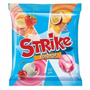 «Strike», карамель на палочке с молочным вкусом, 113 г