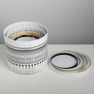 Набор подарочных коробок 5 в 1 «Изморозь», 13 х 14‒19.5 х 22 см, Новый год