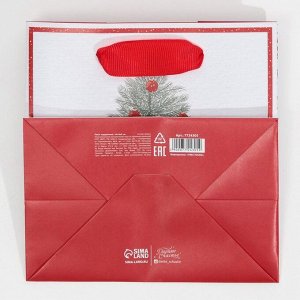 Пакет ламинированный квадратный «Новогодние сладости», 14 ? 14 ? 9 см