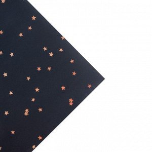 Бумага упаковочная глянцевая двухсторонняя «Новогодние звёздочки», 70 ? 100 см