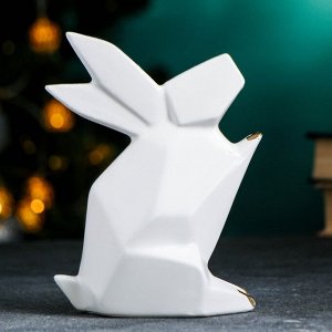 Копилка "Заяц оригами" белый, 18 х13х10см