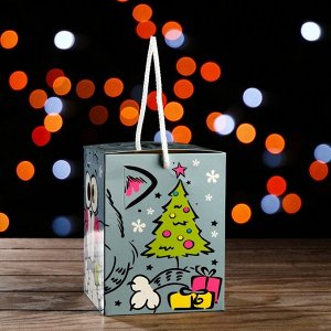 Подарочная коробка кубик "Котенок", 12 х 12 х 15,5 см