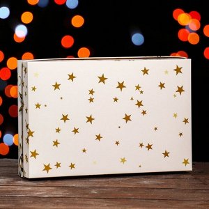 Подарочная коробка, сборная "Новогодний стиль", 30 х 20 х 7 см