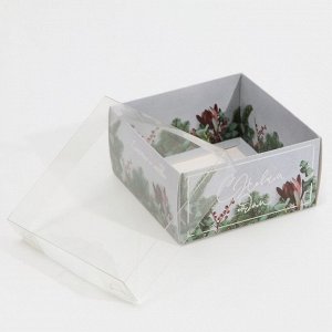 СИМА-ЛЕНД Коробка для кондитерских изделий с PVC крышкой «Рябина», 12 х 6 х 11,5 см
