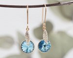 Серьги кристаллами Swarovski
