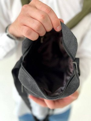 Сумка мужская (из плотной холщовой ткани).