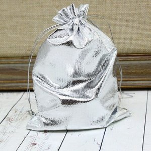 Подарочный мешочек серебристый (11*16 см)