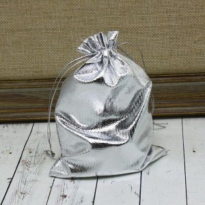 Подарочный мешочек серебристый (11*16 см)