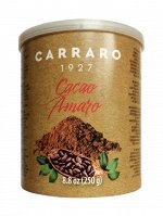 Какао растворимое Carraro Cacao Amaro в тубе, 250 г, Италия        НОВИНКА