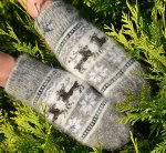 Варежки женские пуховые (26 см длина)