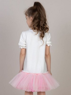 Luxury Baby Платье с принтом &quot;Лебеди&quot; короткий рукав