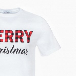 Футболка мужская KAFTAN "Merry Christmas", белый