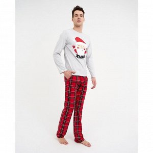 Пижама мужские KAFTAN "Santa", цвет красный/серый