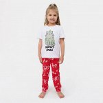 Пижама детская KAFTAN &quot;MEOWY XMAS&quot; , размер 36 (134-140)