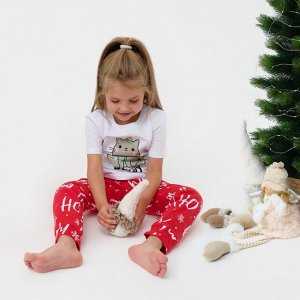 Пижама новогодняя детская KAFTAN "MEOWY XMAS" размер30 (98-104)