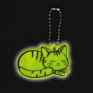 Светоотражающий элемент «Кошечка», двусторонний, 5,5 x 3,7 см