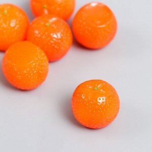 Декор для творчества акрил "Апельсин" набор 6 шт оранжевый 1,5х1,5х1,6 см