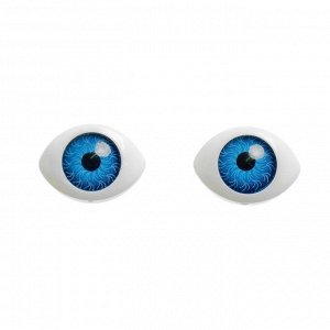 Глаза, набор 8 шт., размер 1 шт: 1,5 ? 1 см, размер радужки 9 мм, цвет голубой