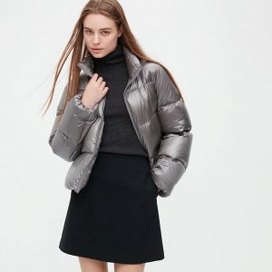 Женская дутая куртка, серый