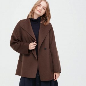 UNIQLO - двустороннее короткое пальто 36 BROWN
