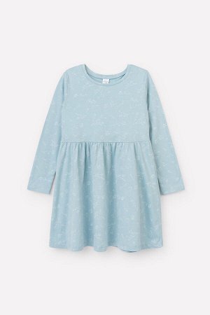 Платье для девочки Crockid К 5786 голубой, веточки