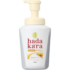 Бархатное экстра-увлажняющее мыло-ПЕНКА для тела с ароматом розового сада "Hadakara" 530 мл (флакон)