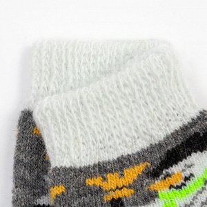Носки детские шерстяные «Снеговик», цвет серый, размер 10