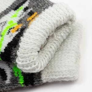 Носки детские шерстяные «Снеговик», цвет серый, размер 16