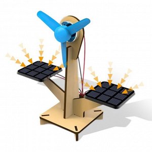 Конструктор электронный «Солнечный ветряк», работает от солнечной батареи