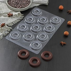 Форма для шоколада и конфет «Пончик», 27?18 см