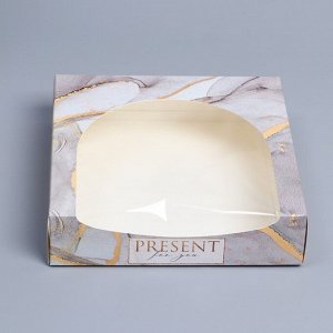 Коробка складная  «Present for you», 20 х 20 х 5 см