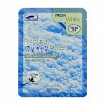 3W Тканевая маска для лица, белая &quot;Fresh White Mask Sheet&quot; 23мл, Арт-70112/82176