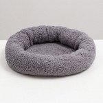 Лежанка для собак и кошек &quot;Уют&quot;, мягкий мех, 45 х 35 х 11 см, серая 7818610